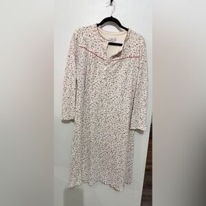 Celestial Dreams Floral Long Sleeve Beautiful Cardinal Nightgown Cottagecore